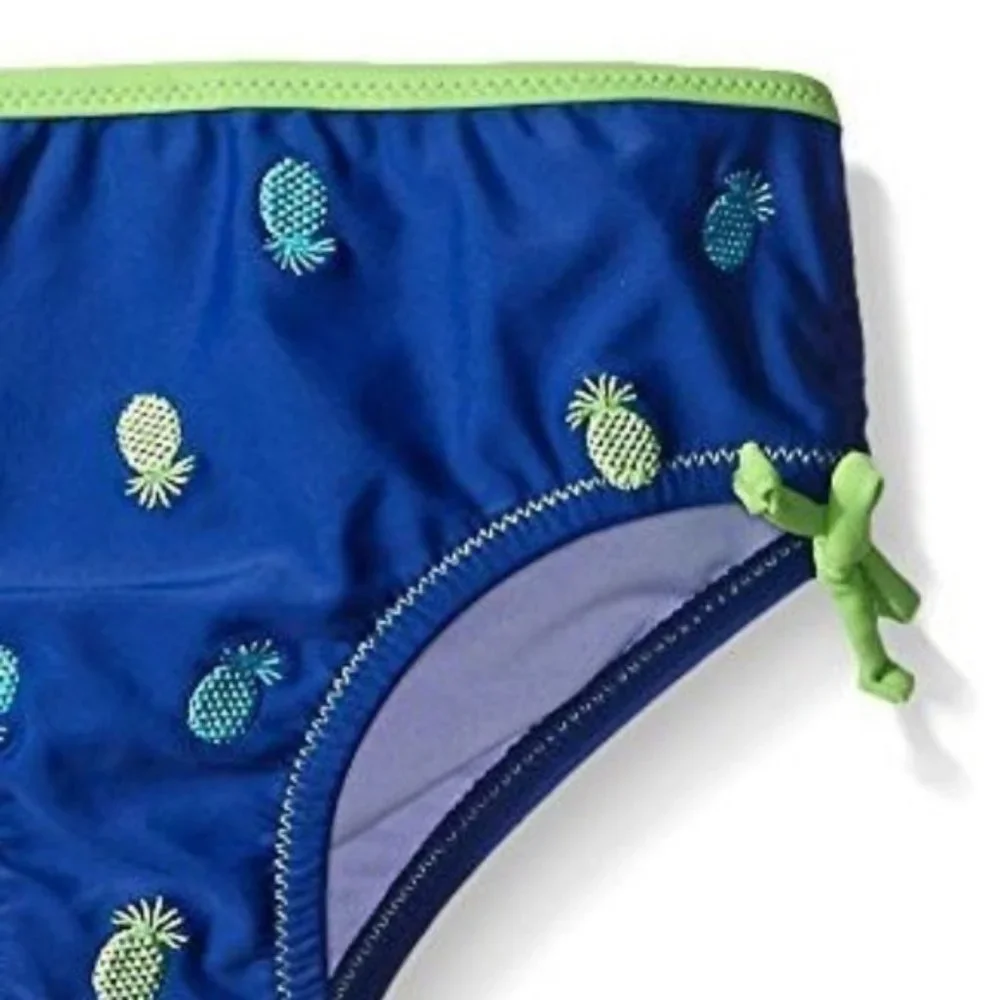 Tommy Bahama Girls 6x Pineapple‎ Two Piece Bikini Swimsuit Swimwear Blue NWT